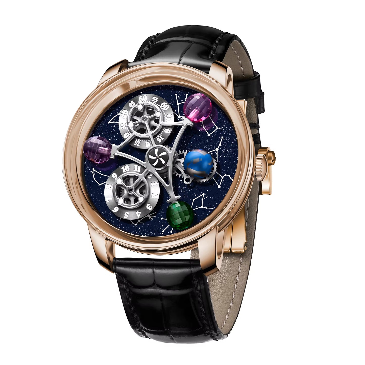 New Arrival Luxury Men Mechanical Leather Watches Fashion Businessساعات رجالية ميكانيكية جلدية فاخرة وصلت حديثًا، موضة الأعمال