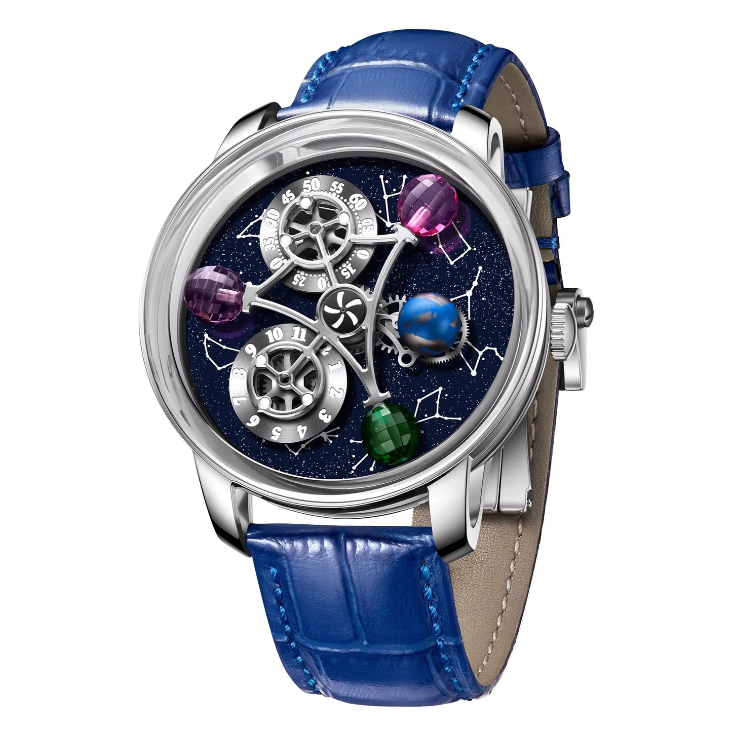 New Arrival Luxury Men Mechanical Leather Watches Fashion Businessساعات رجالية ميكانيكية جلدية فاخرة وصلت حديثًا، موضة الأعمال