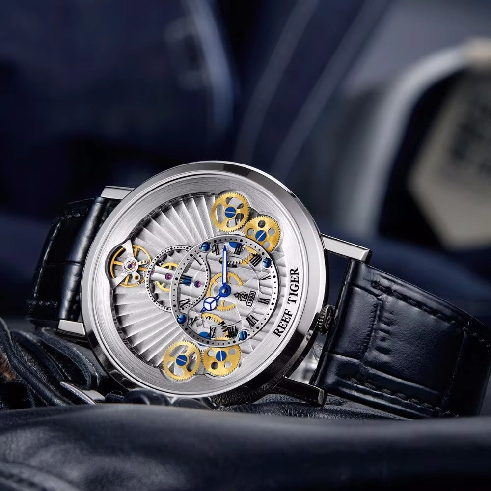 ساعة رجالية نمر Reef Tiger /Luxury Quartz Watches for Men
