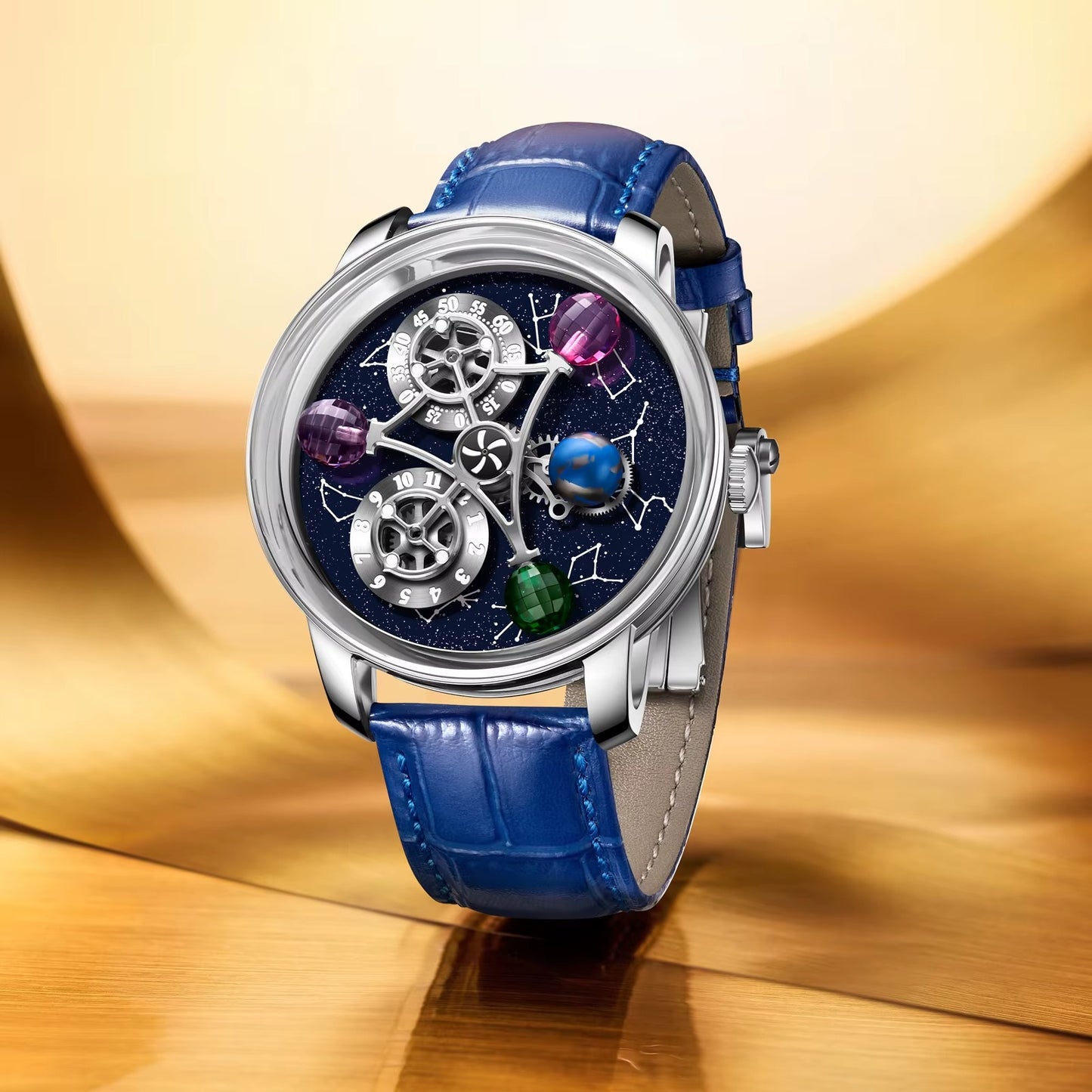 New Arrival Luxury Men Mechanical Leather Watches Fashion Businessساعات رجالية ميكانيكية جلدية فاخرة وصلت حديثًا، موضة الأعمال