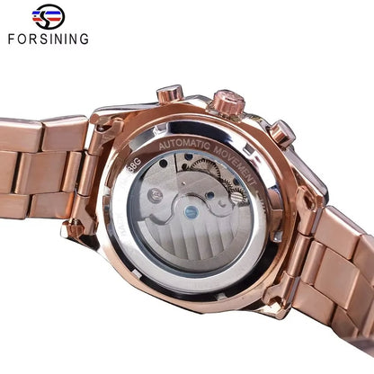 Forsining Brand Mens Mechanical Watchesساعة بآلية ميكانيكية دقيقة