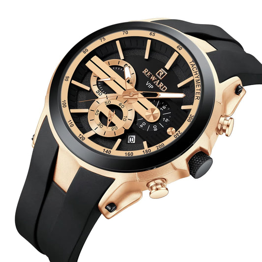 REWAD VIP WATCH WITH BOX   جديدة للرجال مع علبة REWARD VIP ساعة عصرية
