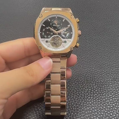 Forsining Brand Mens Mechanical Watchesساعة بآلية ميكانيكية دقيقة