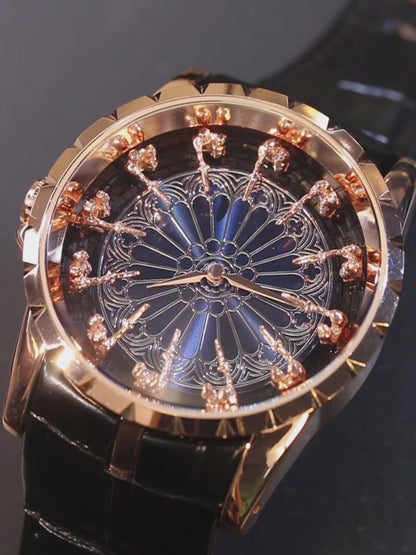 ساعة رجالية 2025 جديدة من الجلد الطبيعي مقاومة للماء Casual Man Watch 2025 New Genuine Leather Waterproof