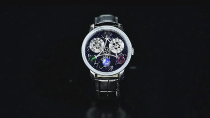New Arrival Luxury Men Mechanical Leather Watches Fashion Businessساعات رجالية ميكانيكية جلدية فاخرة وصلت حديثًا، موضة الأعمال